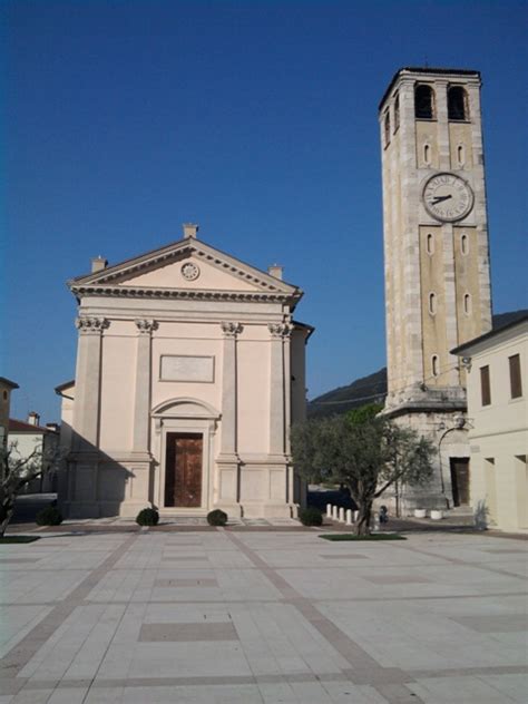 Foto della facciata della Chiesa di San Vigilio a Pove del Grappa dopo i restauri