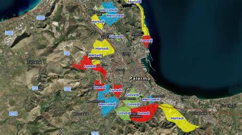 Mappa del quartiere Brancaccio di Palermo, teatro dell'opera sociale e pastorale di don Pino Puglisi.