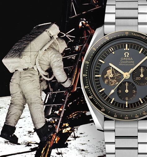 Foto storica del cronografo Omega Speedmaster indossato dagli astronauti durante la missione Apollo 11