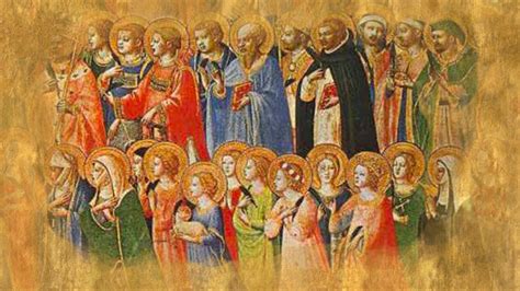 Raffigurazione di santi che intercedono per l'umanità