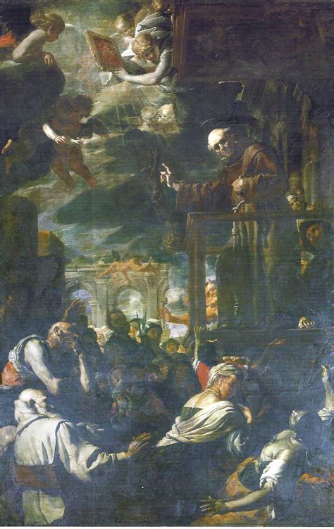 Rappresentazione di San Bernardino da Siena che assiste i malati durante la peste