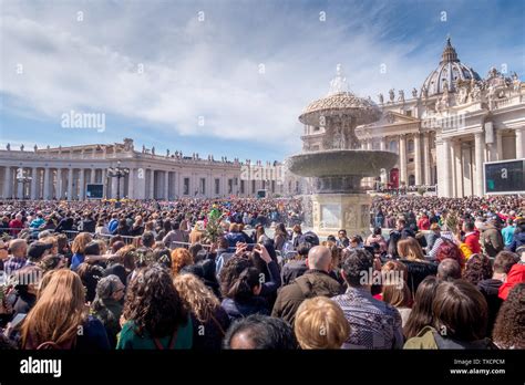 Immagine della Piazza San Pietro con una folla di fedeli.