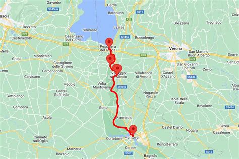 Mappa del territorio di Soave e del Parco del Mincio