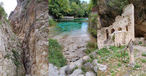 Foto delle Gole di San Martino con i ruderi dell'antica abbazia