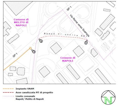 Mappa dell'area interessata dai lavori in Via del Santuario con le zone di intervento e i percorsi protetti
