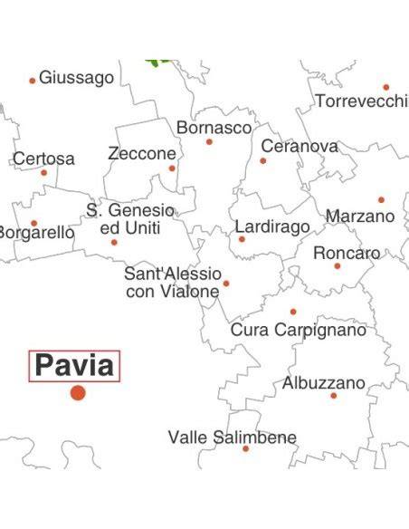 Mappa dei comuni della provincia di Pavia