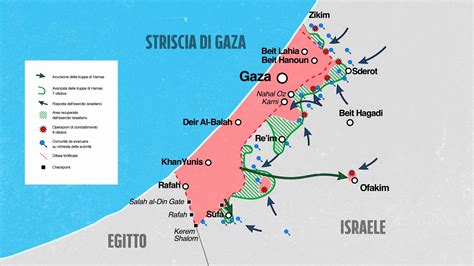 Mappa delle aree di crisi geopolitica citate: Ucraina, Striscia di Gaza e Medio Oriente