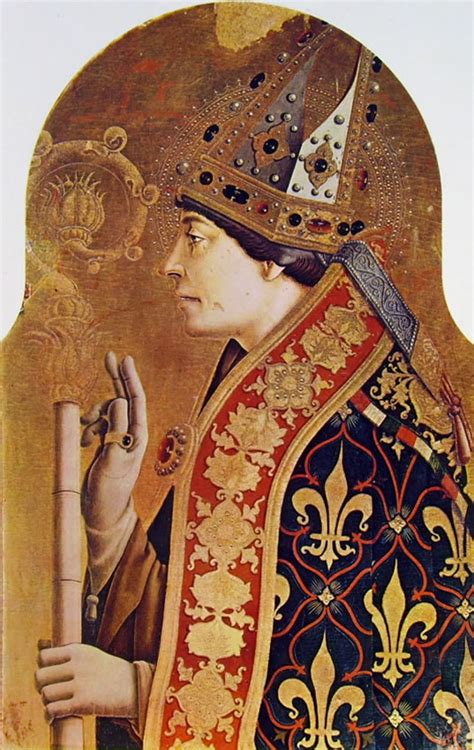 Ritratto iconografico di San Magno in abiti vescovili con la mitra e il bastone pastorale, in stile classico milanese