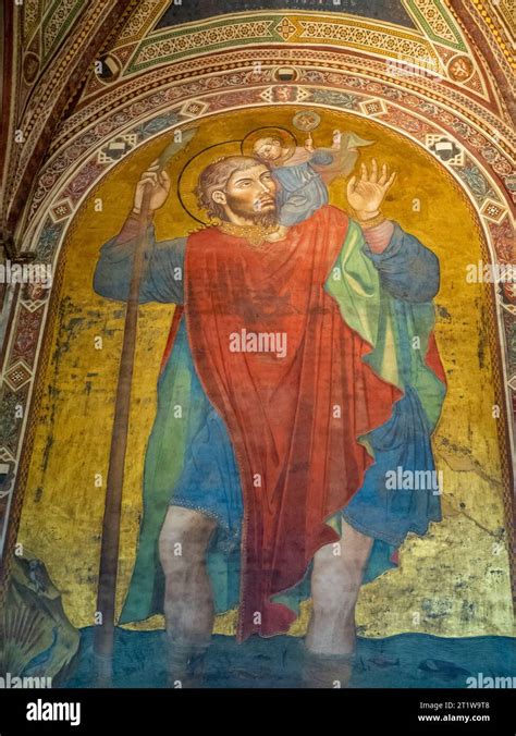 affresco San Cristoforo con Bambino