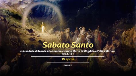 Illustrazione del Sabato Santo, il sepolcro vuoto e i discepoli in attesa