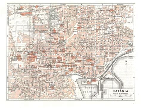 Mappa storica di Marsala con indicazione del complesso di Santa Maria della Grotta