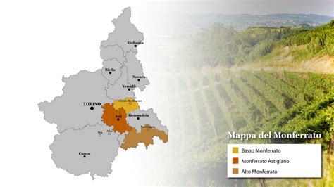 Mappa del Monferrato con indicazione di Serralunga di Crea e il Santuario