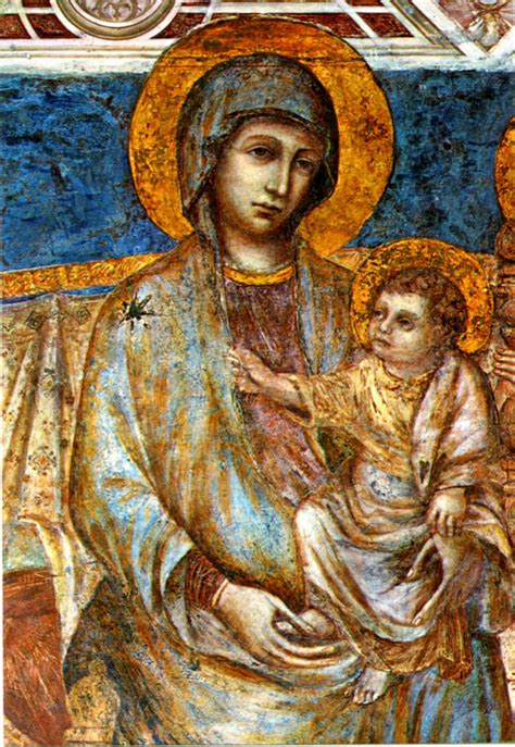Dettaglio della Maestà di Cimabue, Madonna con Bambino