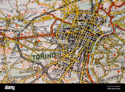 Mappa storica di Torino con l'ubicazione dell'Ospedale di S. Giovanni nel XIX secolo