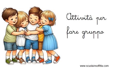 Disegni stilizzati di ragazzi in attività di gruppo per il catechismo