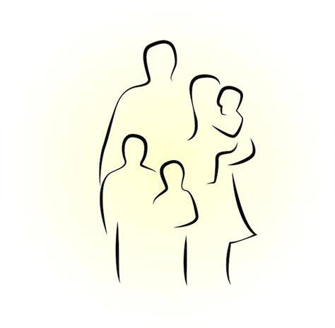 icona di una famiglia stilizzata in preghiera