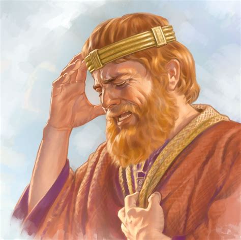 Rappresentazione storica o artistica del profeta Natan che ammonisce il re Davide.