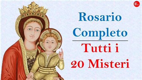 Schema grafico che illustra la struttura del Santo Rosario con i quattro gruppi di Misteri (Gaudiosi, Luminosi, Dolorosi, Gloriosi)