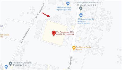 Mappa schematica delle sedi del Centro Serapide a Pozzuoli e dislocazione dei reparti riabilitativi