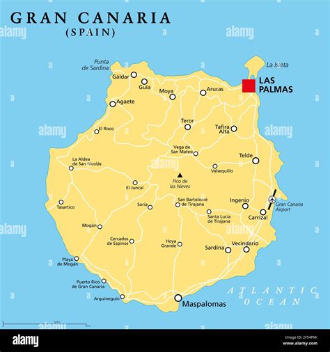Mappa di Las Palmas con indicata la posizione della Holy Trinity Church