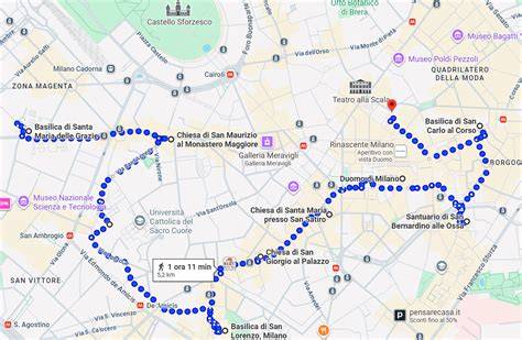 Mappa delle chiese di Milano accessibili