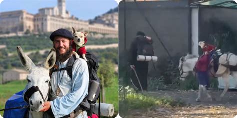 frate anziano che saluta un altro frate