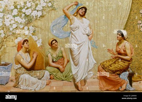 Illustrazione storica o riproduzione artistica della danza di Salomè alla corte di Erode