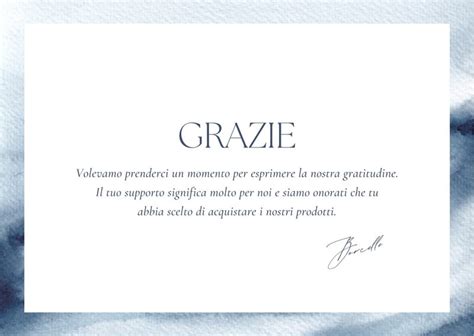 immagine di un biglietto di ringraziamento scritto a mano su carta pregiata
