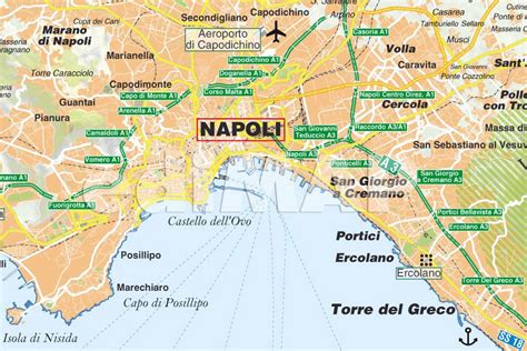 Mappa dell'area metropolitana a nord di Napoli con la localizzazione approssimativa delle chiese evangeliche citate