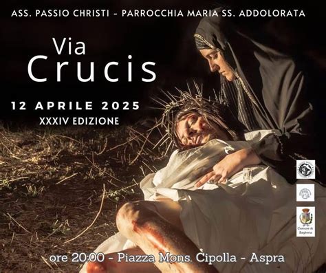 Scena dell'incontro tra Gesù e Maria durante la Via Crucis.