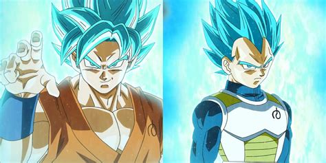 Goku Super Saiyan Blue che si scontra con Golden Freezer in una battaglia energetica.