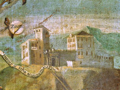 Rappresentazione pittorica del castello di Fratta e dell'atmosfera ottocentesca