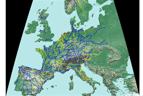 Mappa schematica dei principali itinerari di pellegrinaggio europei e cammini storici
