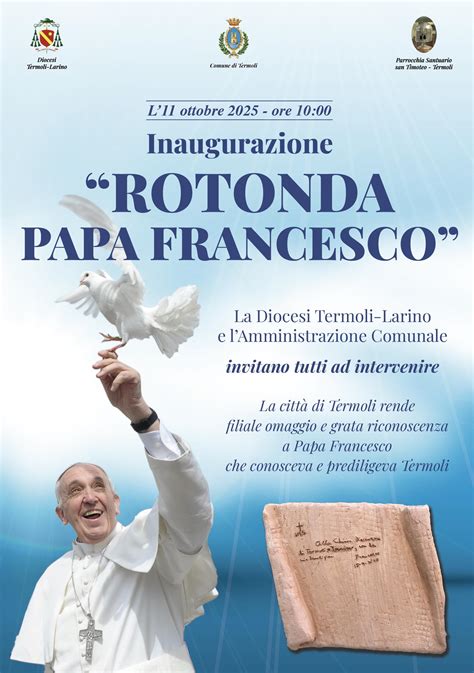 fotografia della rotonda dedicata a Papa Francesco a Termoli