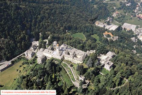 Mappa panoramica del complesso del Sacro Monte Calvario sul colle di Mattarella a Domodossola