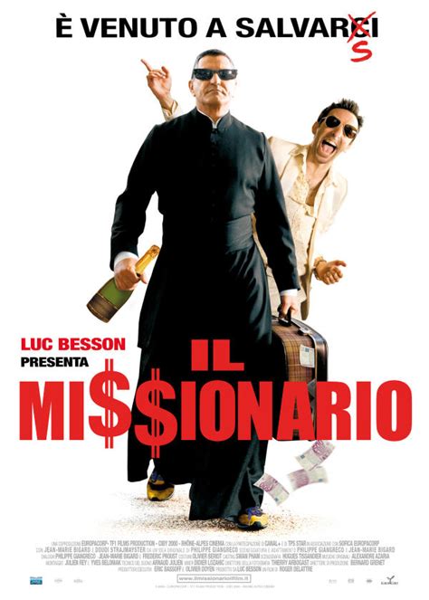 Locandina ufficiale del film Il missionario con i due protagonisti in abiti invertiti