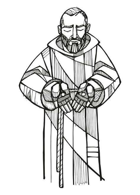 illustrazione di San Bruno o di una figura storica medievale
