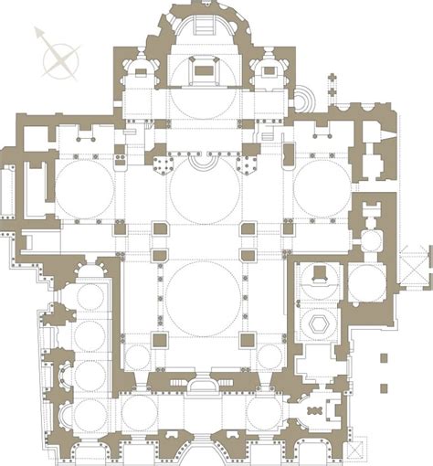 Pianta della Basilica di San Marco con le cinque cupole