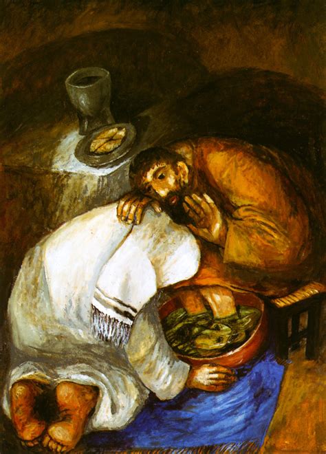 Rappresentazione artistica della lavanda dei piedi da Sieger Köder