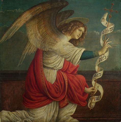 San Gabriele Arcangelo con le ali e la tunica, un bel giovane