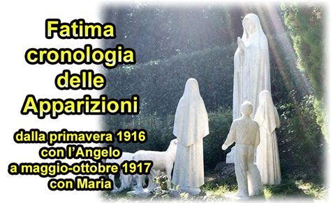 schema temporale delle apparizioni di Fatima e della rivelazione dei segreti