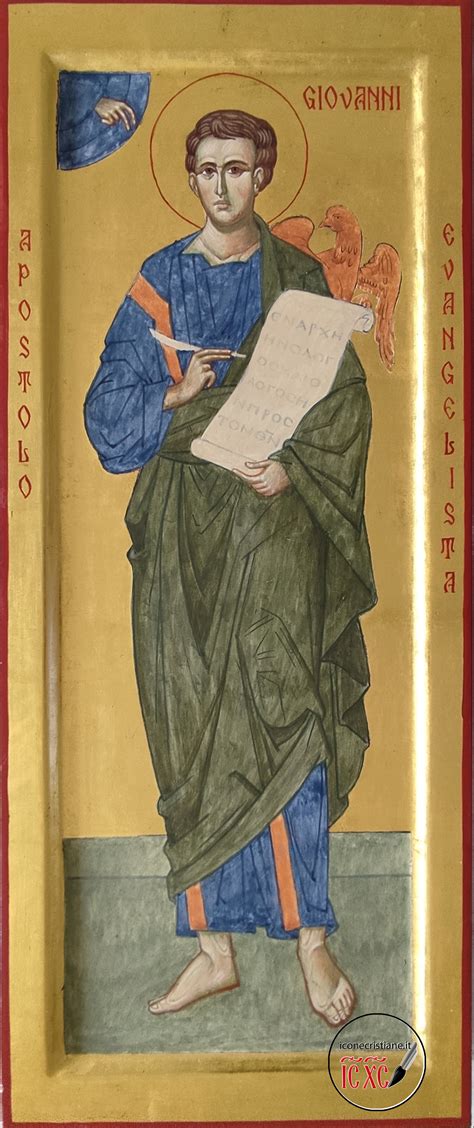Icona di San Giovanni Apostolo ed Evangelista Teologo in silenzio