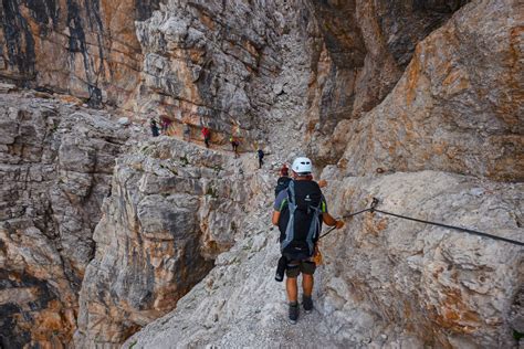 Mappa dettagliata delle vie ferrate nelle Dolomiti di Brenta