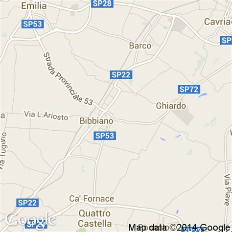 Mappa del comune di Bibbiano e della Val d'Enza con punti di interesse