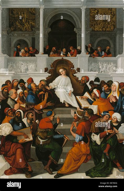 Illustrazione di Gesù che insegna agli scribi nel Tempio