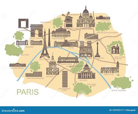 Antica mappa stilizzata di Parigi con un frammento mancante o evidenziato