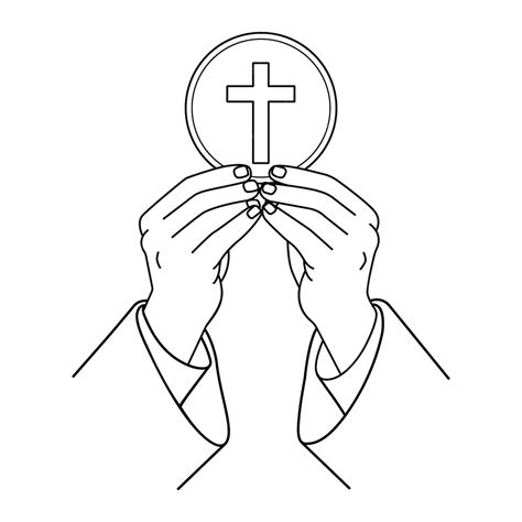 Ritratto stilizzato di un sacerdote o simbolo religioso cristiano