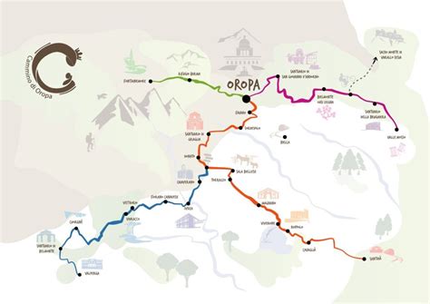 Mappa del percorso per arrivare al Santuario di Oropa da Biella