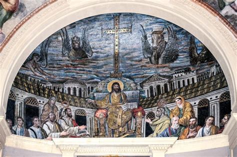 Affresco di Cristo nel catino absidale