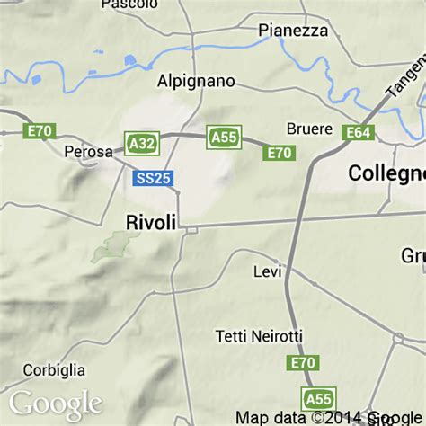 Mappa del Comune di Rivoli Veronese con indicazione dell'area dei terreni agricoli